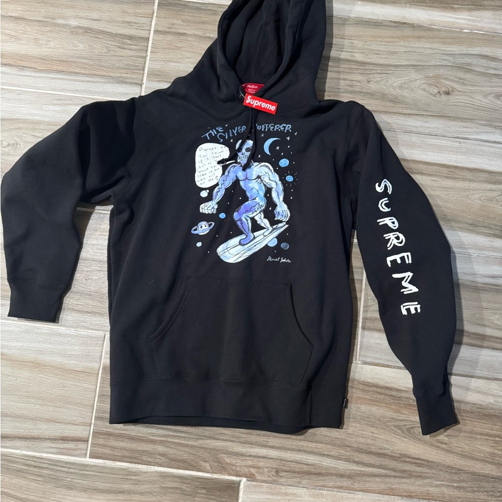 Supreme Black Silver Surfer Hoodie